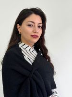 İçten Geçirmeli Triko Üçgen Şal - Görsel 29