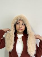 Kürk Detaylı Kapüşonlu Boyunluk - Görsel 11