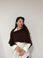 İçten Geçirmeli Triko Üçgen Şal - Görsel 36